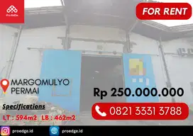 Gudang 462m2 Disewakan Harga Murah di Margomulyo Permai Surabaya