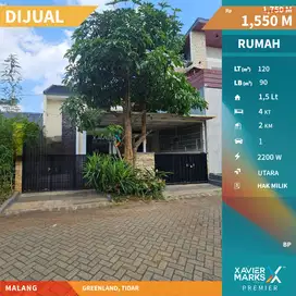 Dijual Rumah Terawat Super Nyaman di Greenland Tidar Malang