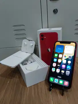 Iphone 11 64Gb inter resmi Beacukai fullset merah