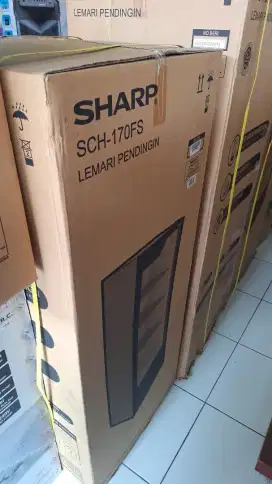 Showcase Sharp Display Cooler Kulkas Pendingin Minuman SCH-170FS