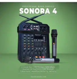 Mixer baretone sonora 4 sonora4 mic wireless original resmi