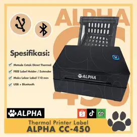Printerlabel stiker thermal 110mm bluetooth dengan holder A6 merk WSD