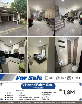 Dijual Rumah Mewah! di Cluster Madrid Palem Semi, Karatwaci
