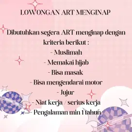 LOWONGAN ART MENGINAP