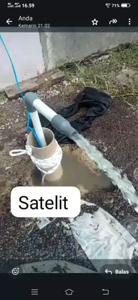 Pengeboran mesin jetpam satelit