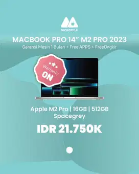 Macbook Pro 14 M2 Pro 16gb 512gb Garansi ON Fullset like new