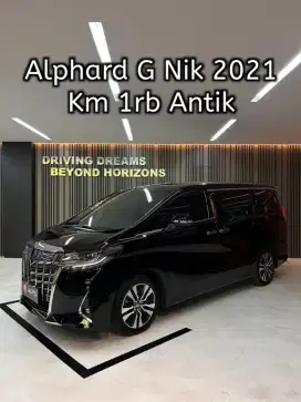 Alphard G TSS ATPM 2022 Hitam B8090RHK Km 1rb Nik 2021