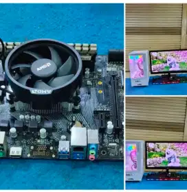PC AMD R5 4600G, SSD 128G, hd 500G VGA