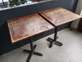 Meja kayu kaki besi