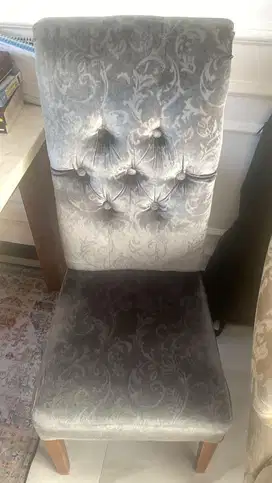 6 pasang Kursi kayu jati bludru