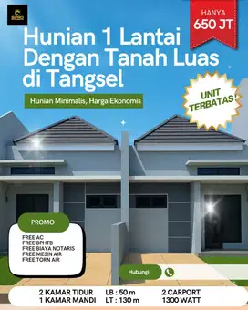 Rumah 1 lantai tanah luas dekat kampus UNPAM 2 Pamulang