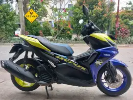(DP 500 Rb)‼️ Yamaha Aerox 155 Connected Kuning Biru Mulus 2023