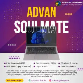 Laptop Advan Soulmate 1405 Upgradeable - Garansi Resmi