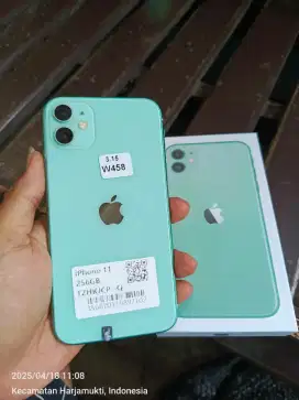Iphone 11 256 gb hijau wifi aja fulset nmnus muluslah tt bt jual
45