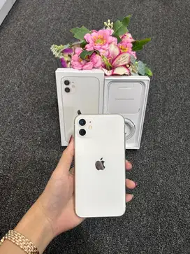 Iphone 11 White 128Gb Mulus Nominus Fullset Bergaransi Menerima Tt