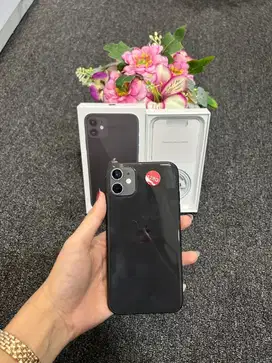 Iphone 11 Black 128Gb Mulus Nominus Fullset Bergaransi Menerima Tt