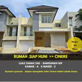 DIJUAL RUMAH MEWAH SIAP HUNI DI CINERE JAKSEL DEKAT LEBAK BULUS