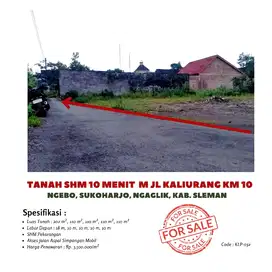 Tanah SHM murah 10 menit jl kaliurang km 10 sleman