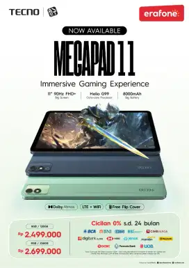 (1825) TECNO MEGAPAD 11 READY TABLET TECNO TERBARU