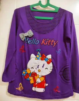 Preloved Kaos wanita lengan panjang hello kitty