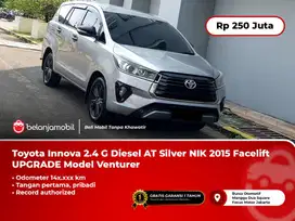 [ TANGAN PERTAMA ] Toyota Innova 2.4 G Diesel AT Silver 2015/2016