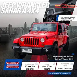 Jeep Wrangler Sahara 3.6L 4x4 AT Tahun 2013 Bergaransi