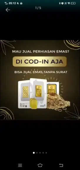 Menerima jual-beli emas dan berlian bentuk apapun tanpa surat bisa COD