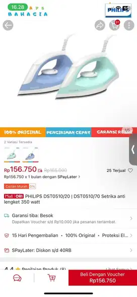 Jual Murah Salah Beli Setrika Philips dst0510/20/70
