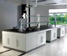 Meja Laboratorium Full HPL Bisa Custom Ukuran