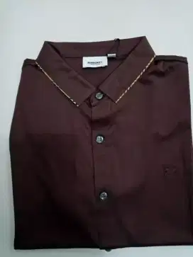 kemeja lengan pendek Burberry