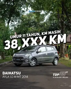 Ayla 1.0 M MT 2014 - GREY  FREE Garansi Mesin & Transmisi Hingga 2th