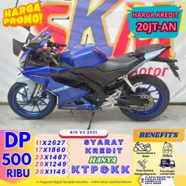 (DP 500RB BEBAS ANGSURAN 2BULAN) Yamaha R15 V3 th 2021 cash/credit