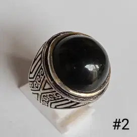Batu akik natural fosilkayu kelor hitam #2