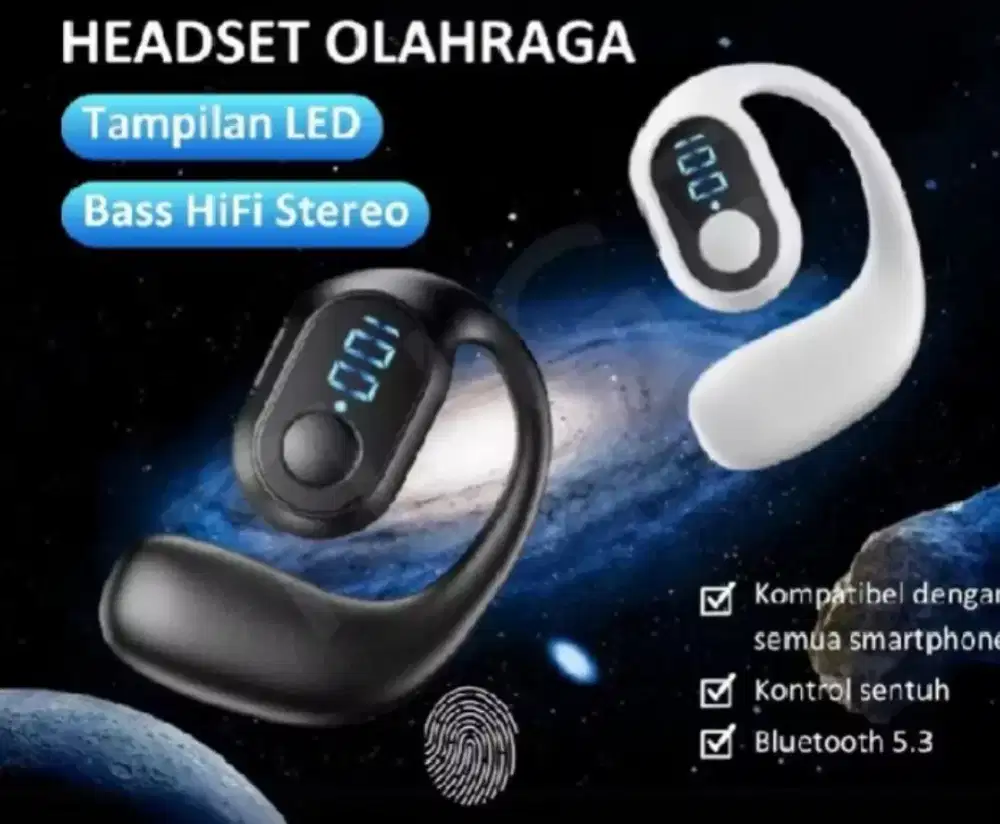 Headset olahraga LED display