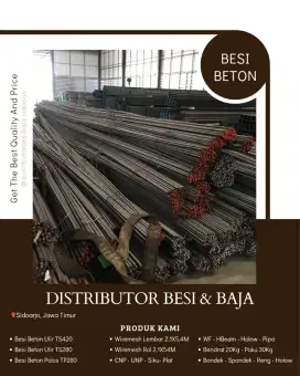 Jual besi beton polos dan ulir SNI sertifikat
