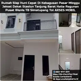 Rumah Siap Huni Cepat Kebagusan Pasar Minggu Dekat Stasiun Tanjung Brt