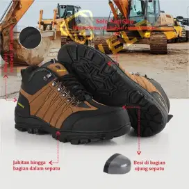 COD SEPATU SAFETY UJUNG BESI, KUALITAS KUAT TERJAMIN BARANG BARU 130rb