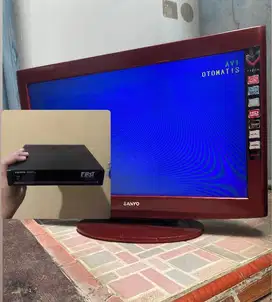 Tv sanyo 19 inch merah gaming + free sdb