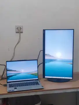 Monitor T22i Lenovo Bisa Vertikal Horizontal
