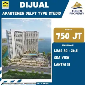 DIJUAL APARTEMEN DELFT CPI TYPE STUDIO LANTAI 18 SEA VIEW
