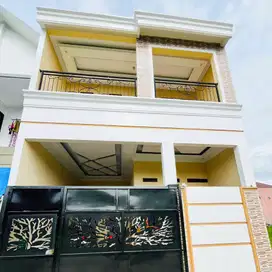 Rumah baru semi furnish 2 Lt dekat konimex Sanggrahan