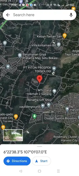 Jual Tanah 2,2 ha dekat perumahan harvest setu bekasi