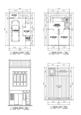 Rumah 2 lantai 2 kt 2km murah jakarta 550 juta  akses mobil