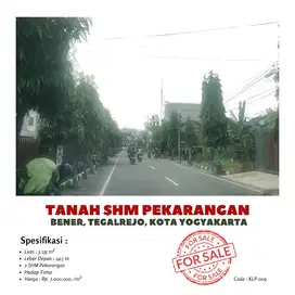 Tanah jogja kota cocok kantor pun hotel 3.135 m²