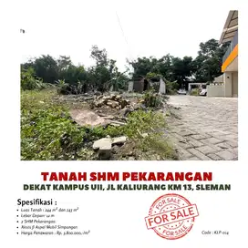 Tanah shm dekat kampus uii cocok kos 244 m2