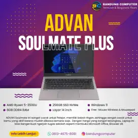 Laptop Advan Soulmate Plus AMD Ryzen 5 - Garansi Resmi