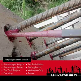 Aplikator Angkur Hilti Pemasangan Rebar D19 Ulir