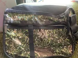 LeSportsac Green Gray Zipper Printed Duffle bag