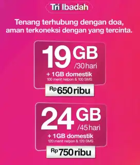 Perdana / Kuota Isi Ulang Haji Tri