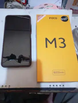 Poco M3 warna hitam 6/128 Mulus full set